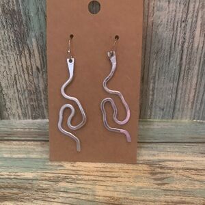 Hammered Sterling Silver 2 1/2 inch dangle Earrings